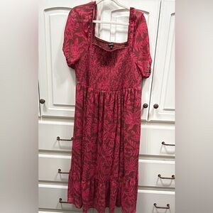 Torrid Pink and Red Floral Maxi Dress